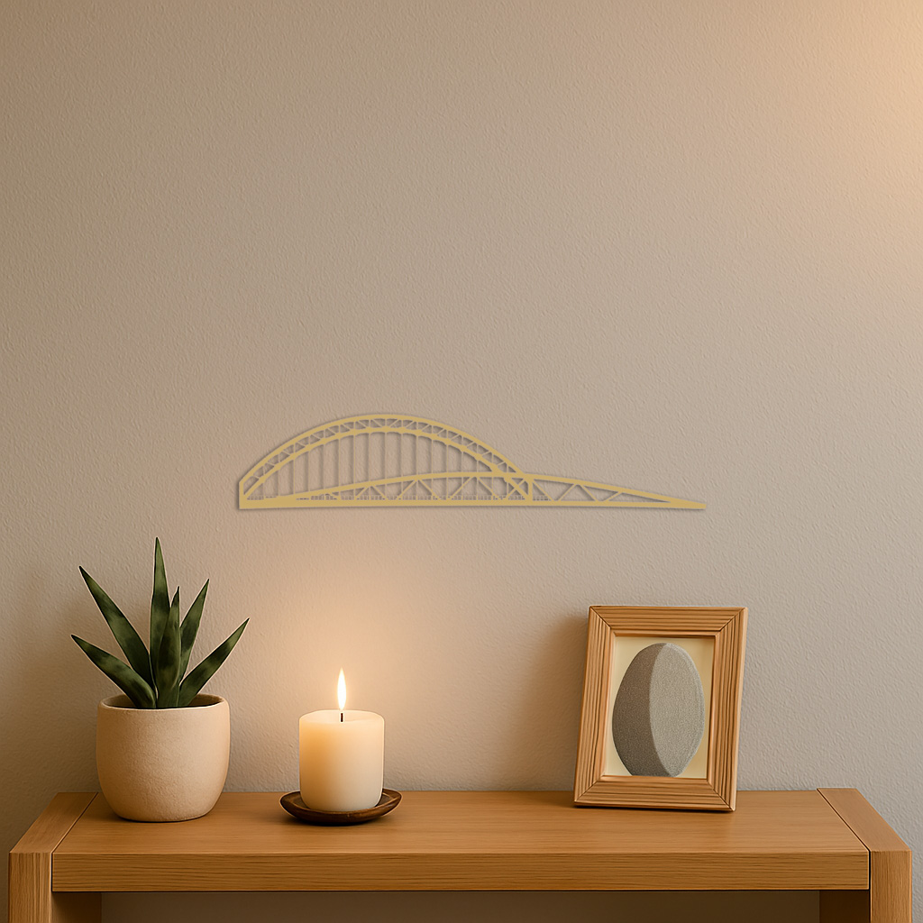 IJsselbrug Zwolle van hout verkrijgbaar in zwart, wit of hout